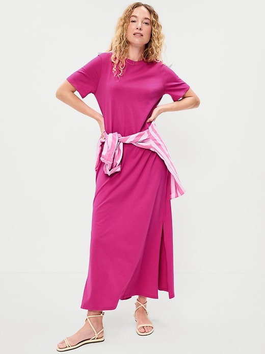 Image number 3 showing, Vintage Crew-Neck Maxi Dress