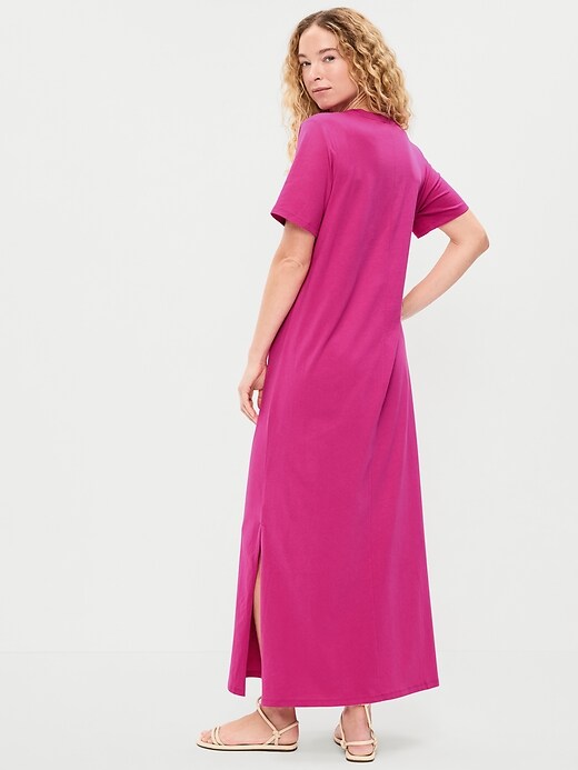 Image number 2 showing, Vintage Crew-Neck Maxi Dress
