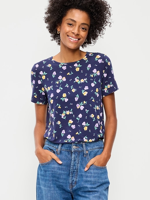 Image number 1 showing, Luxe Crew-Neck T-Shirt