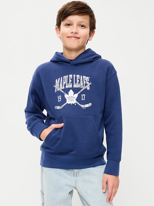 Image number 1 showing, NHL Graphic Gender-Neutral Hoodie for Kids