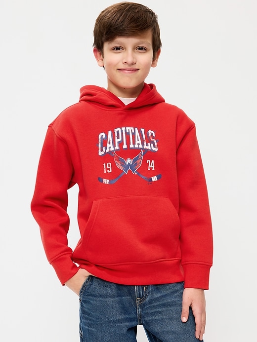 Image number 1 showing, NHL Graphic Gender-Neutral Hoodie for Kids