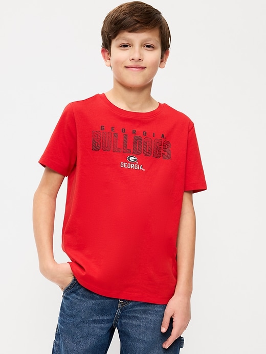 Image number 1 showing, College Graphic Gender-Neutral T-Shirt for Kids