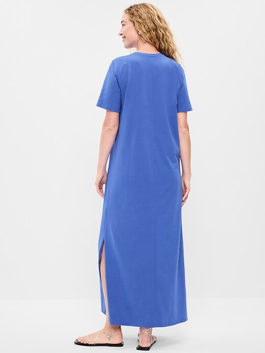 Image number 2 showing, Vintage Crew-Neck Maxi Dress