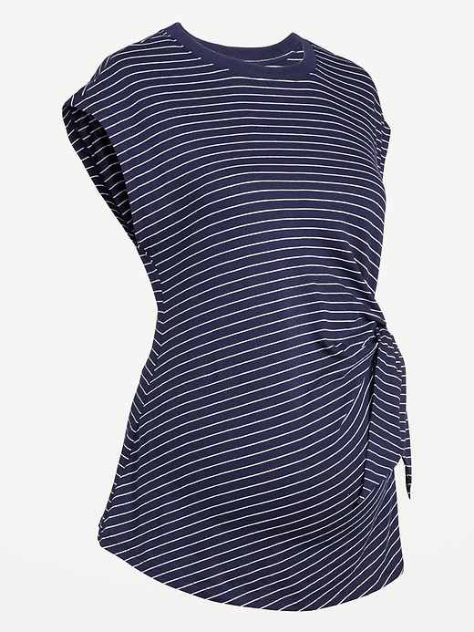 Image number 4 showing, Maternity Side-Tie Jersey Top