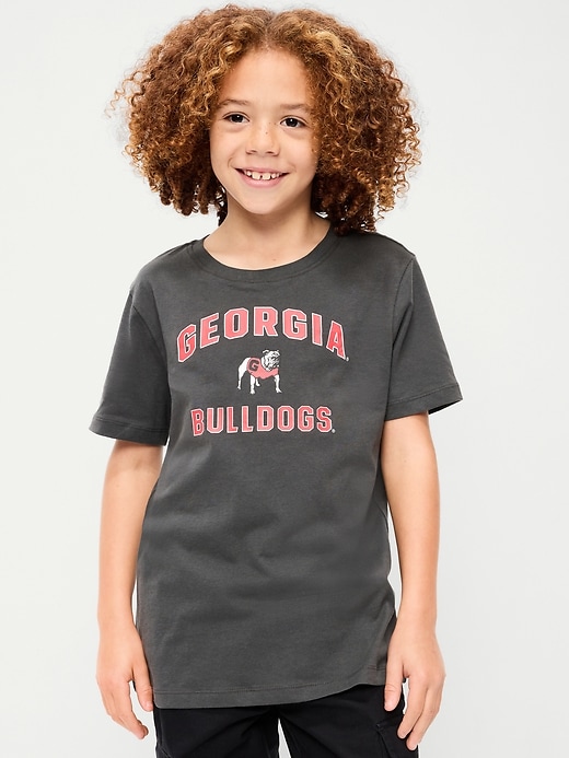 Image number 1 showing, College Graphic Gender-Neutral T-Shirt for Kids