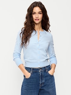 SoSoft Lite Cropped Crew-Neck Cardigan
