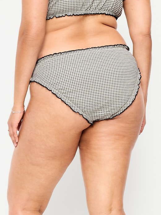 Image number 8 showing, Mid-Rise Ruffle Trim Swim Bottoms