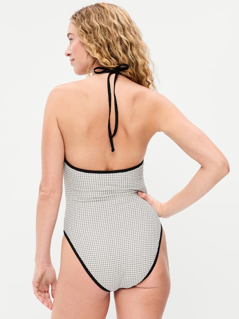 V-Neck Halter Swimsuit