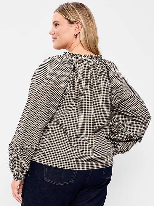 Image number 8 showing, Long-Sleeve Ruffle Trim Top