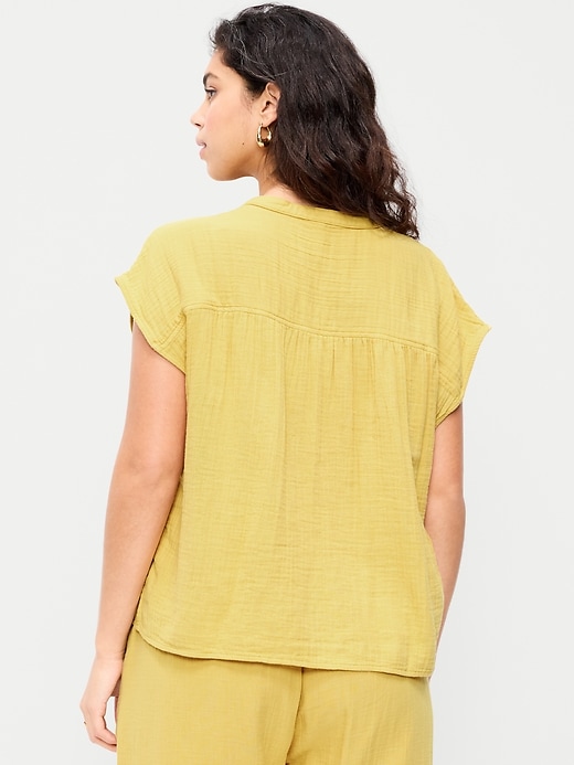 Image number 5 showing, Short-Sleeve Popover Top