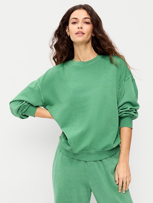 Image number 1 showing, Oversized Crew-Neck Sweatshirt