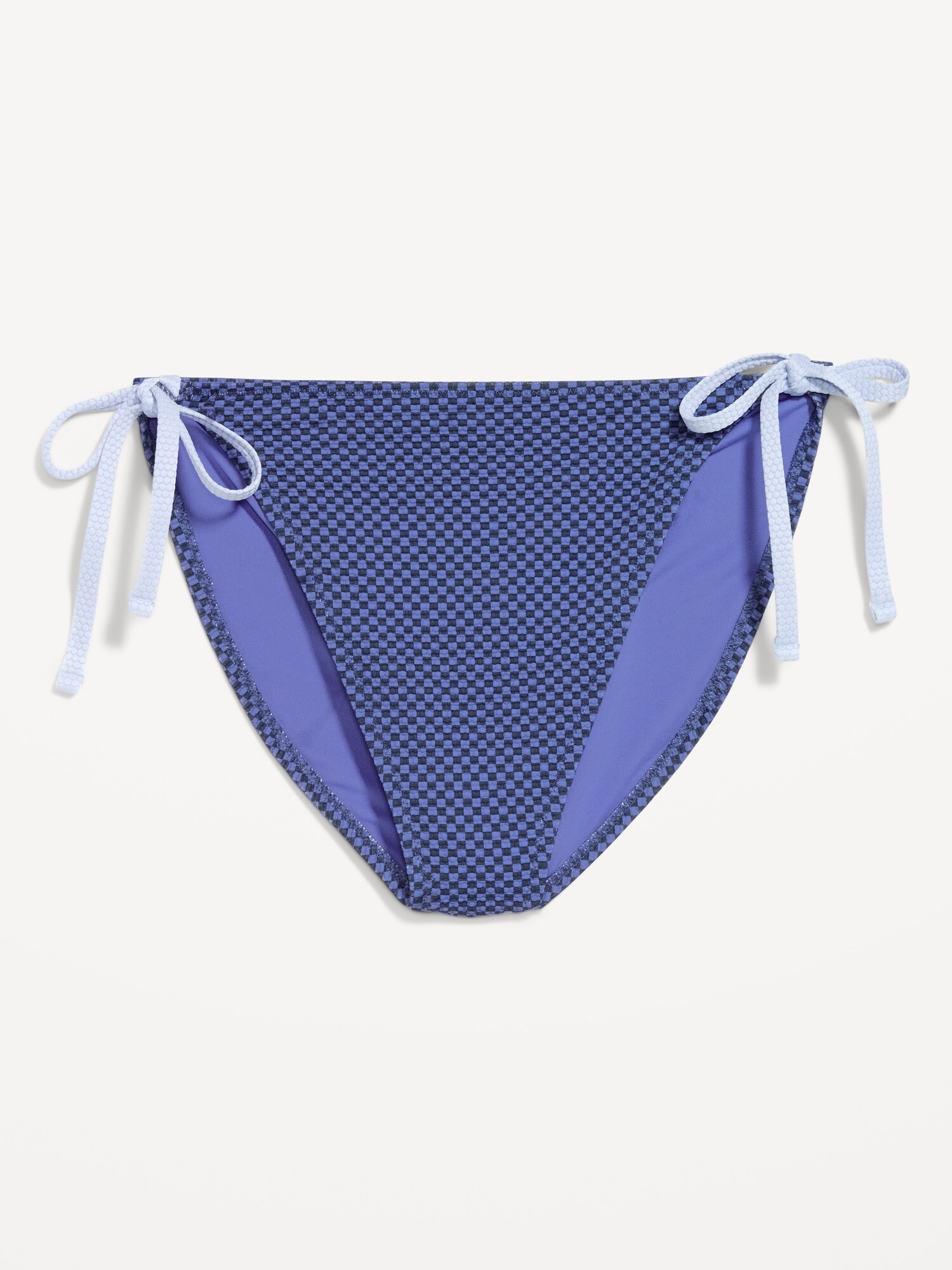 Pique String Bikini Swim Bottoms