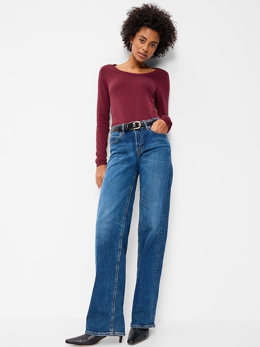 Image number 3 showing, Fitted Scoop-Neck Jersey Sweater