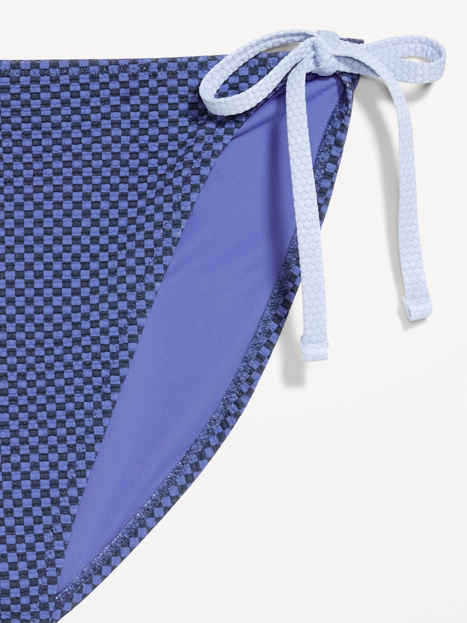 Pique String Bikini Swim Bottoms