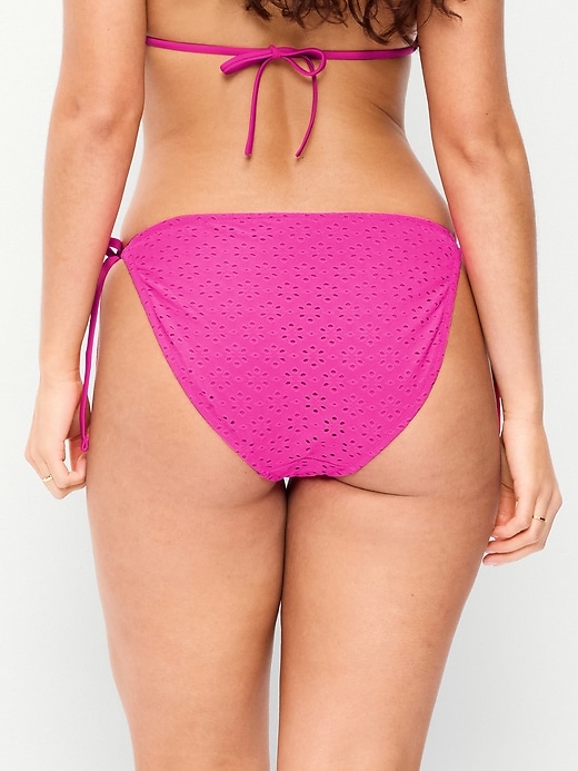 Image number 6 showing, Eyelet String Bikini Swim Bottoms