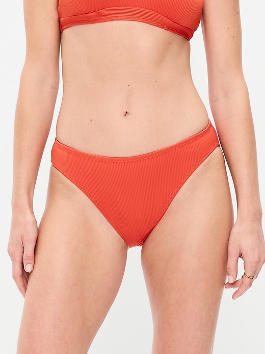 Image number 1 showing, Mid-Rise Bikini Swim Bottoms