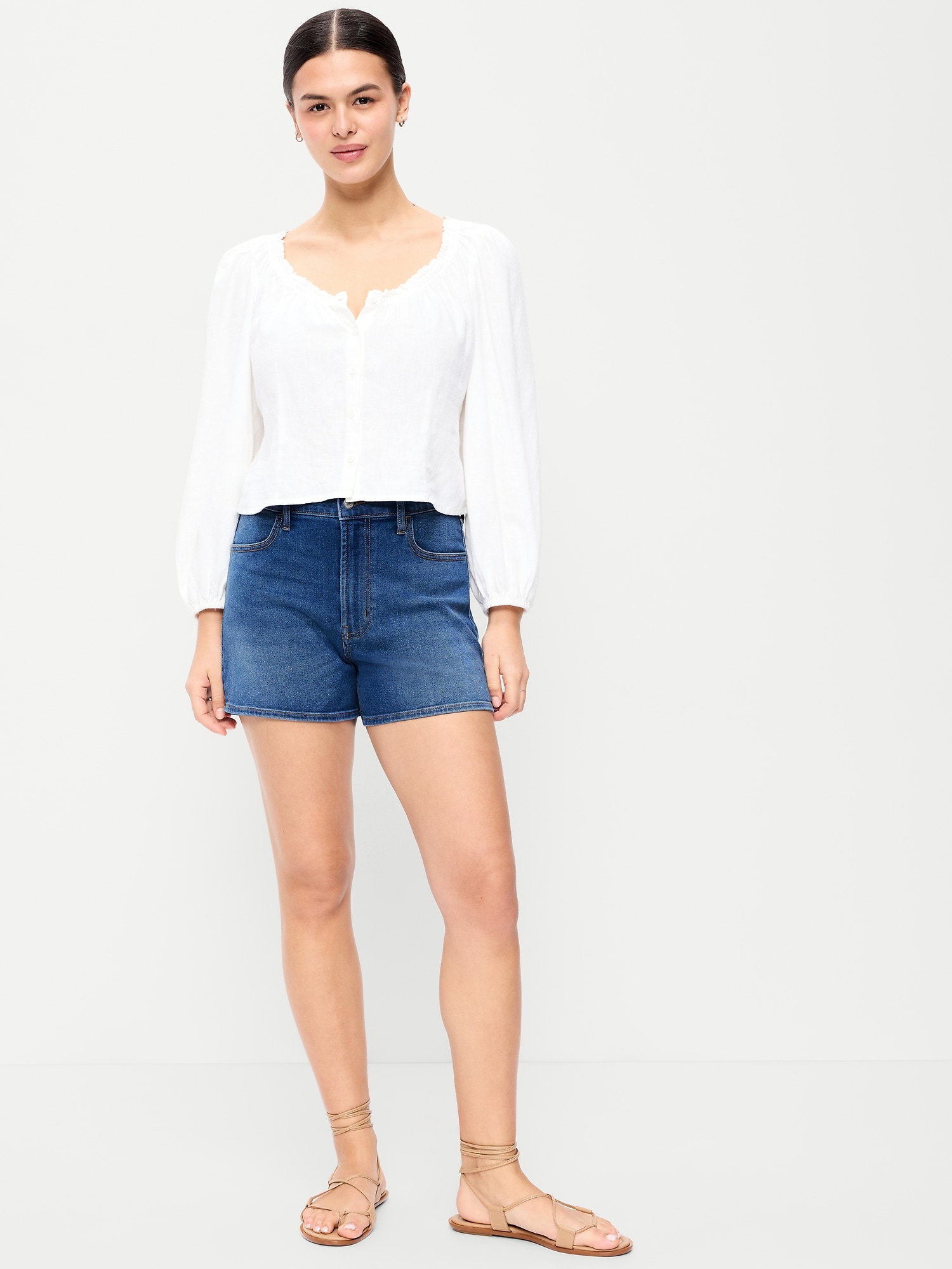 High-Waisted Wow Jean Shorts - 4-inch inseam
