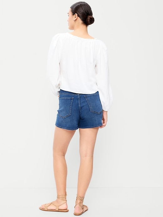Image number 5 showing, High-Waisted Wow Jean Shorts -- 5-inch inseam