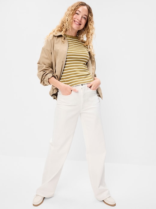 Image number 3 showing, Snug Crew-Neck Ribbed T-Shirt