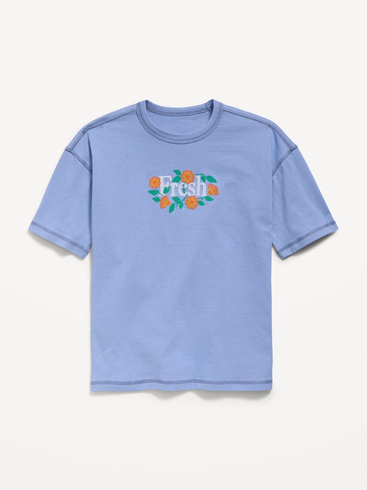 Футболка Old Navy Oversized Short-Sleeve Graphic T-Shirt для мальчиков, цвет: Kyanite — фото 2