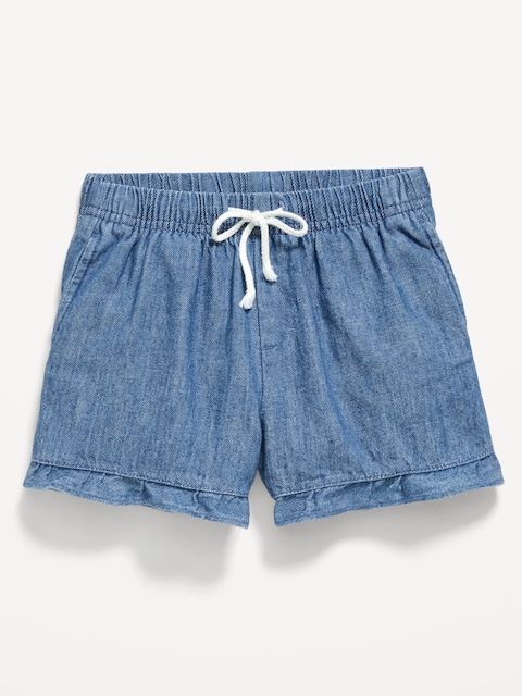 Ruffled Jean Shorts for Toddler Girls