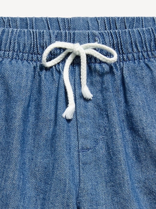 Image number 3 showing, Ruffled Jean Shorts for Toddler Girls