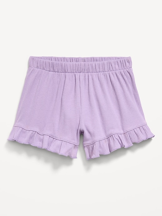 Image number 1 showing, Ribbed Ruffled Shorts for Toddler Girls