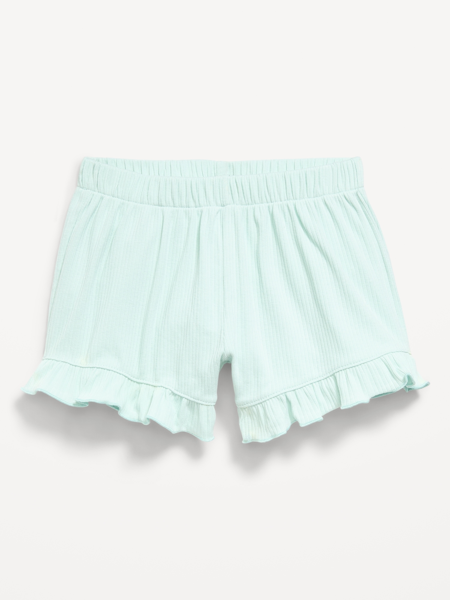 Ribbed Ruffled Shorts for Toddler Girls