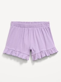Image number 1 showing, Ribbed Ruffled Shorts for Toddler Girls