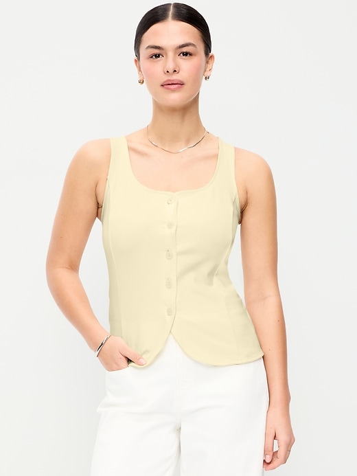 Image number 5 showing, Sleeveless Button-Down Top