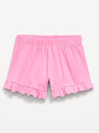 Image number 1 showing, Ribbed Ruffled Shorts for Toddler Girls