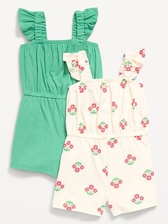 Sleeveless Romper 2-Pack for Toddler Girls