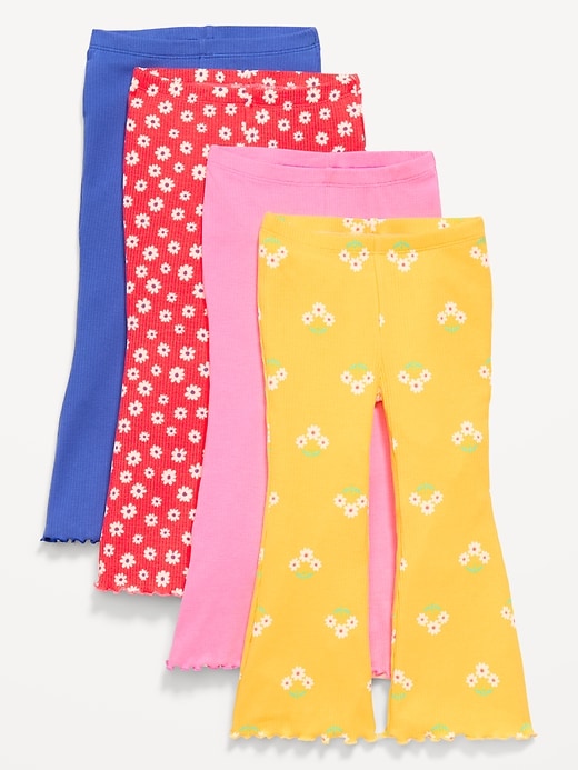 Image number 1 showing, Ribbed Flare-Leg Leggings 4-Pack for Toddler Girls