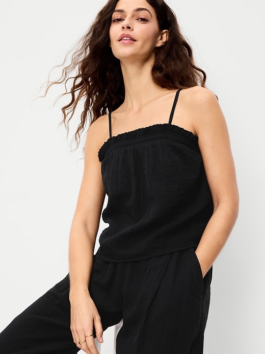 Image number 3 showing, Open-Back Smocked Tank Top