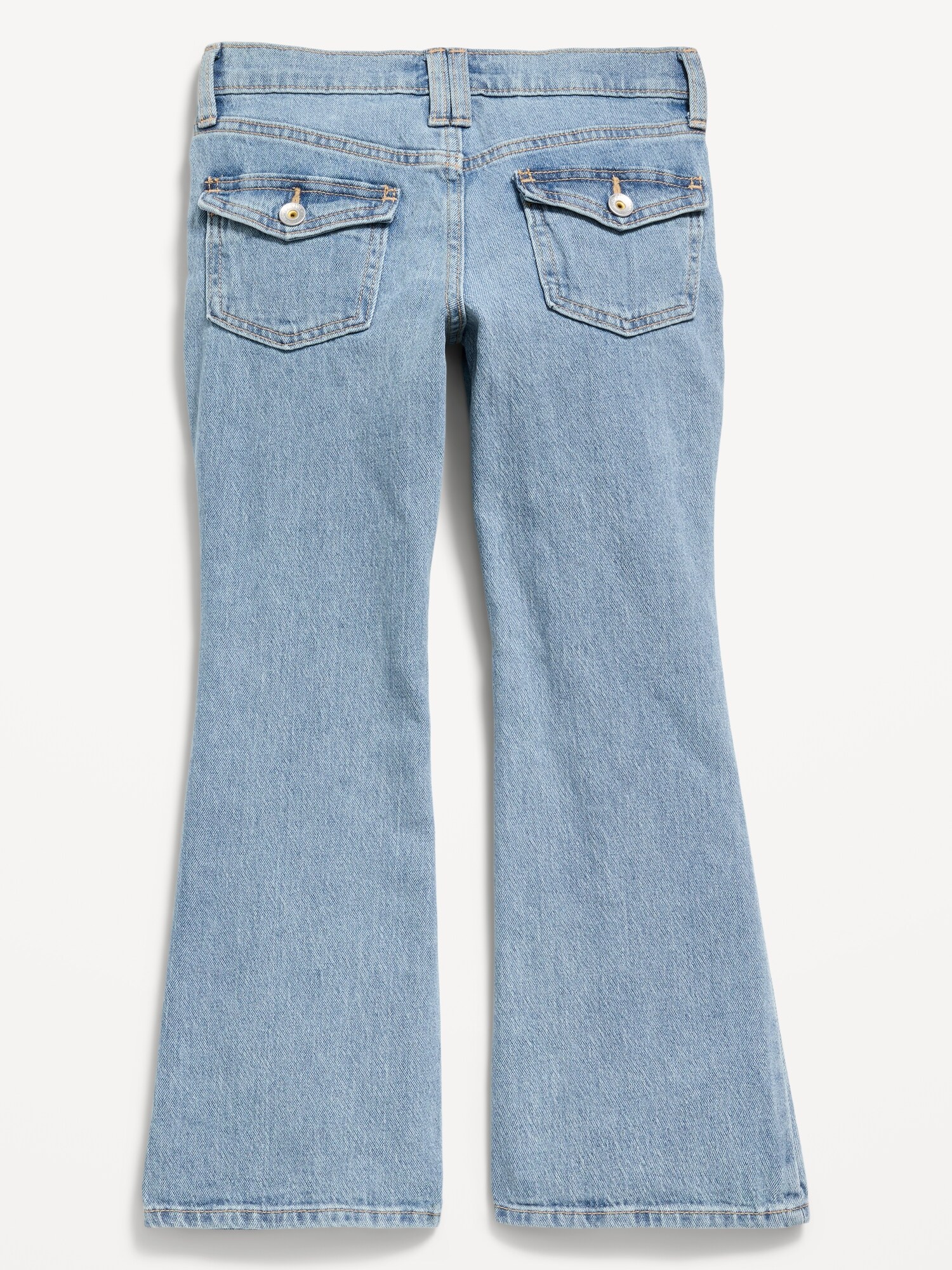 Джинсы Old Navy Low-Rise Flare-Leg Jeans для девочек, цвет: Светлая варка — фото 2