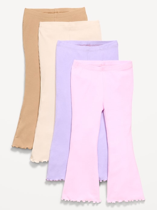 Image number 1 showing, Ribbed Flared Leggings 4-Pack for Toddler Girls