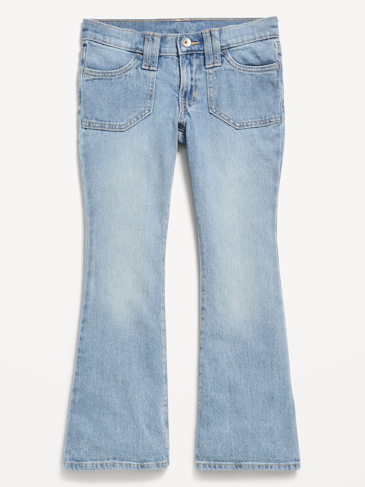 Джинсы Old Navy Low-Rise Flare-Leg Jeans для девочек, цвет: Светлая варка
