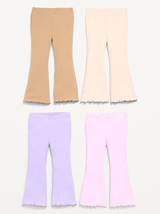 Image number 2 showing, Ribbed Flared Leggings 4-Pack for Toddler Girls
