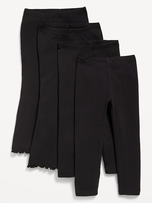 Image number 1 showing, Ribbed Variety Leggings 4-Pack for Toddler Girls