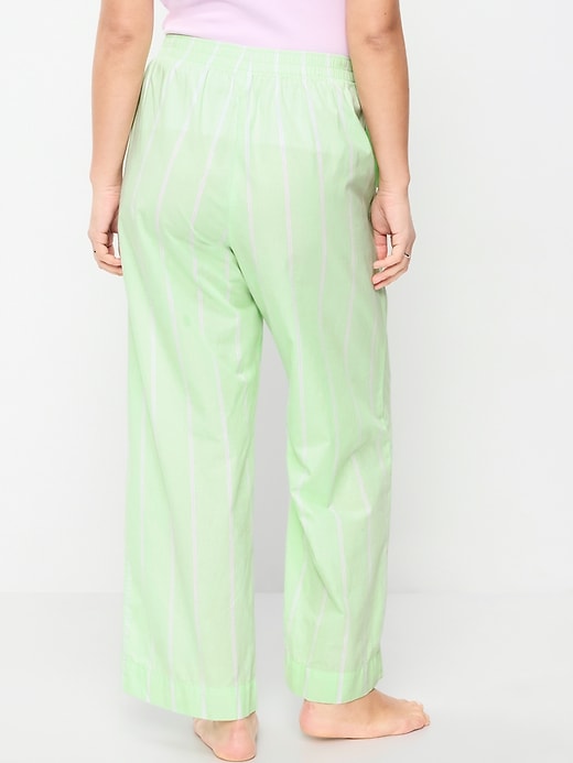 Image number 6 showing, High-Waisted Poplin Pajama Pant