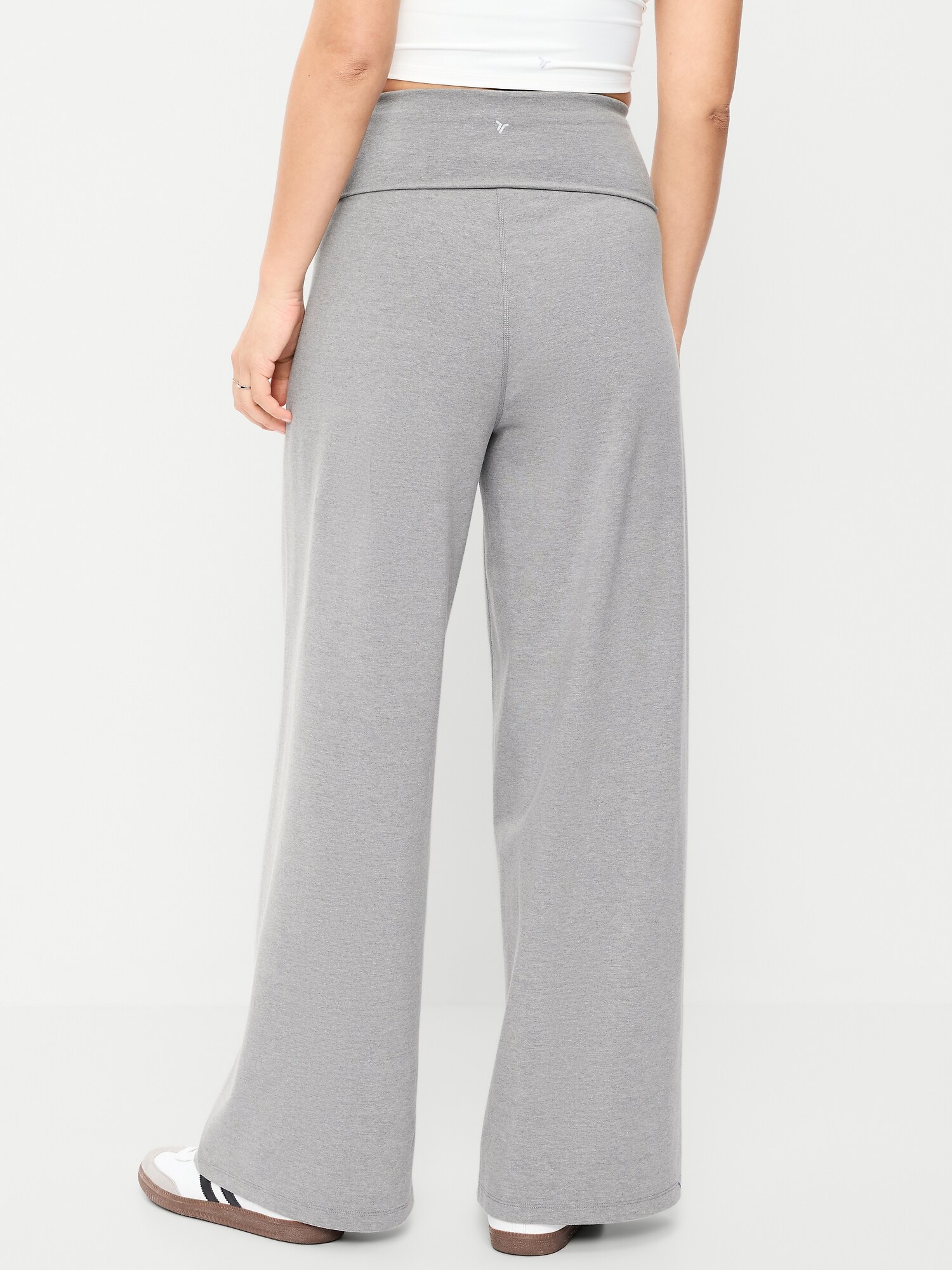 High-Waisted PowerChill Fold-Over Wide-Leg Pants