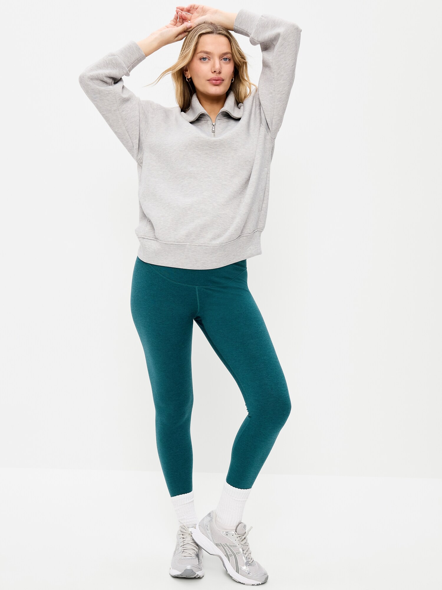 Женские леггинсы Old Navy Maternity Full-Panel CloudComfy 7/8 Leggings, цвет: Чёрный — фото 3