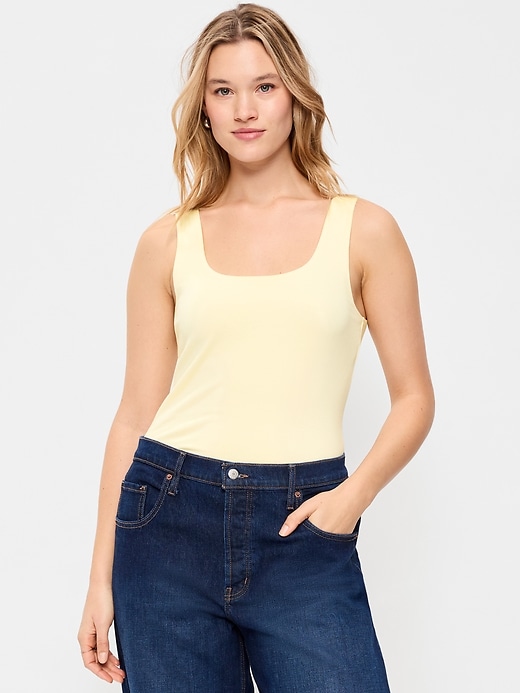Image number 3 showing, Hug Double-Layer Scoop-Neck Tank Top