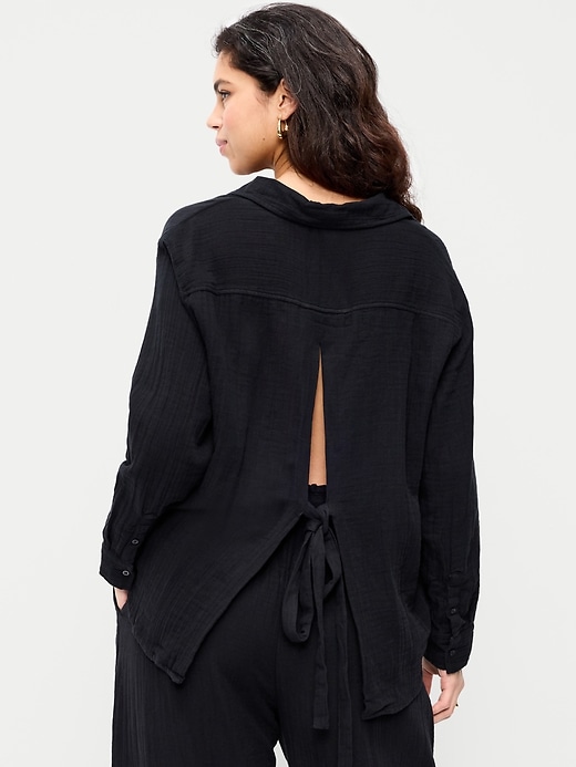 Image number 6 showing, Open-Back Button-Down Shirt