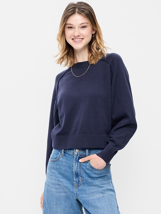 Image number 1 showing, SoSoft Lite Crew-Neck Cropped Sweater
