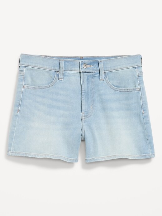 Image number 4 showing, High-Waisted Wow Baggy Jean Shorts -- 4-inch inseam