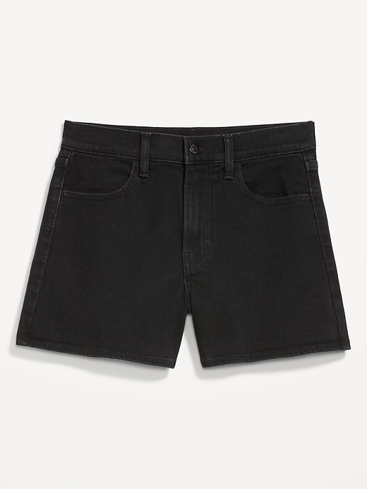 Image number 4 showing, High-Waisted Wow Baggy Jean Shorts -- 5-inch inseam
