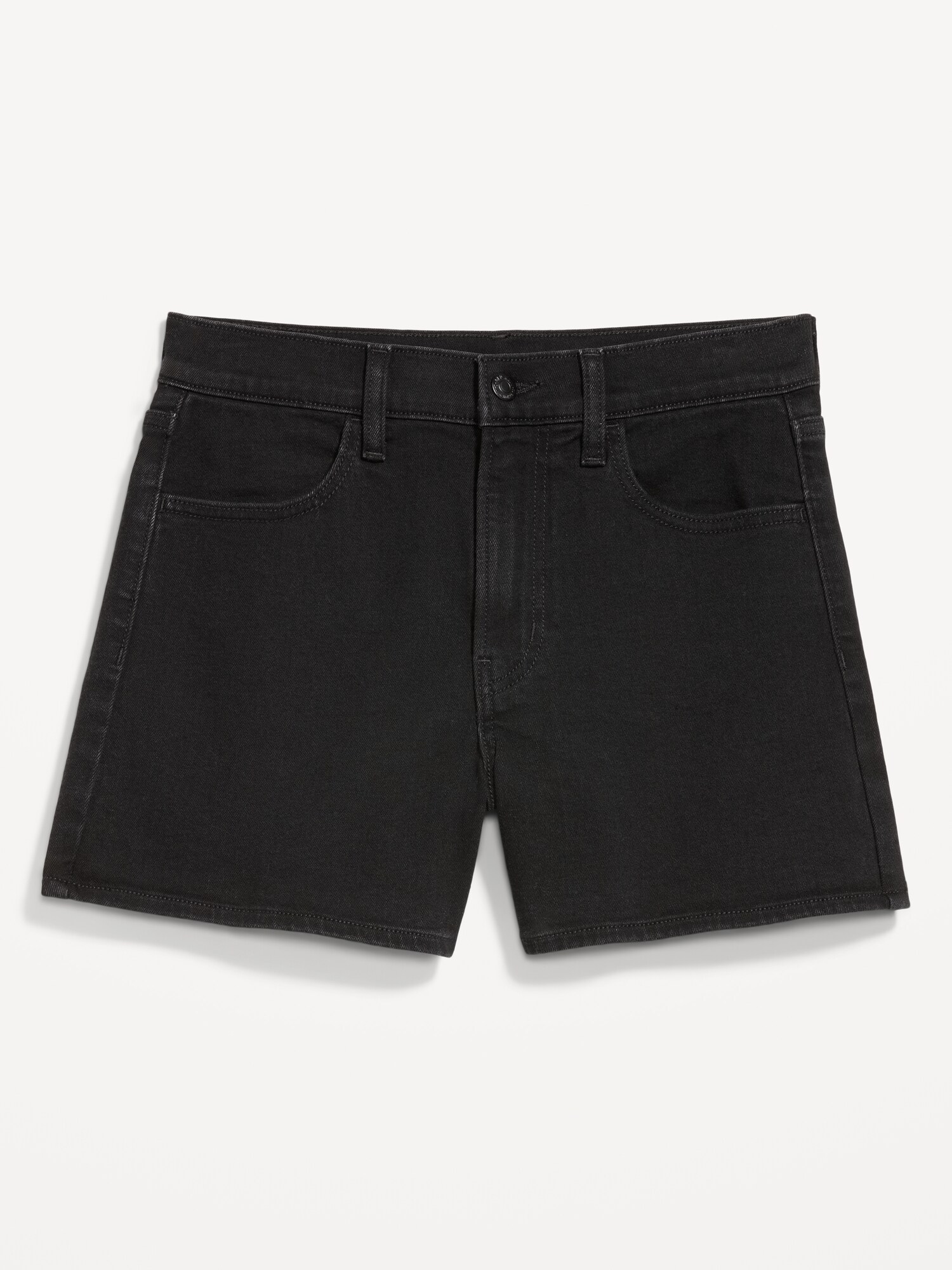 Женские шорты Old Navy High-Waisted Wow Jean Shorts -- 4-inch inseam, цвет: Чёрный — фото 4