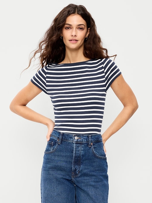 Image number 1 showing, Snug Boat-Neck T-Shirt