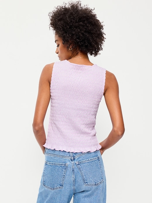 Image number 2 showing, Sleeveless Smocked Tank Top